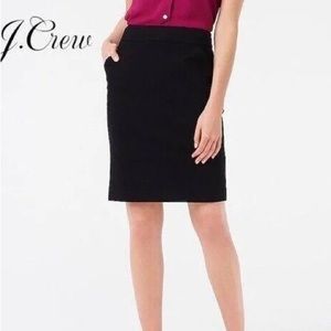 JCrew Factory Casual Pencil Skirt with pockets in black size 4